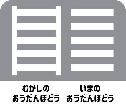 昔の横断歩道と今の横断歩道