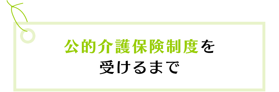 公的介護保険制度を受けるまで