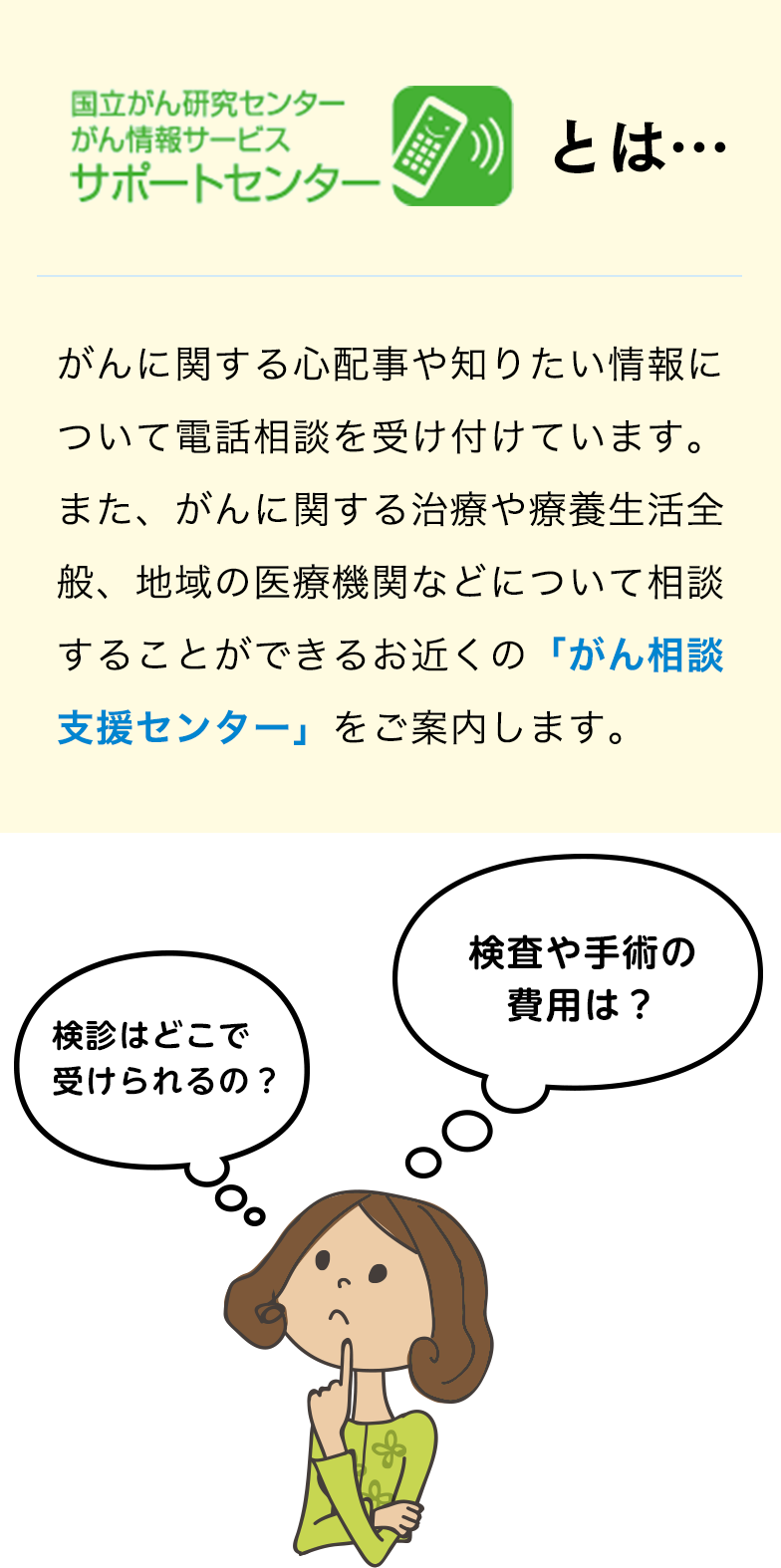 国立がん研究センターがん情報サービス・サポートセンターとは…