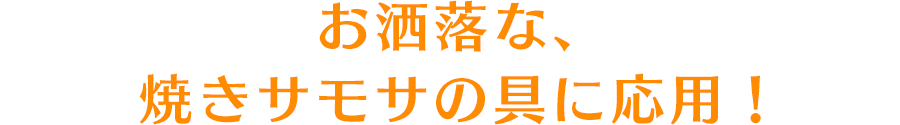 お洒落な、焼きサモサの具に応用！