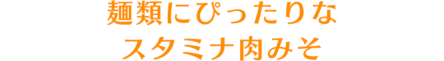 麺類にぴったりなスタミナ肉みそ